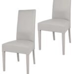 Lot De 2 Chaises Kira  Gris Pieds Laque