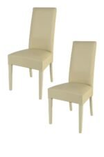 Lot De 2 Chaises Kira  Sable Pieds Laque