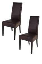 Lot De 2 Chaises Kira Wenge Pieds Laque