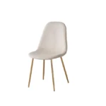 Lot De 6 Chaises Scandinave Gold Velours Beige