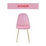 Lot De 4 Chaises Scandinave Abeille Gold Velours Rose