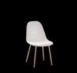 Lot De 4 Chaises Scandinave Alveole Gold Velours Beige