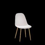 Lot De 4 Chaises Scandinave Alveole Gold Velours Beige