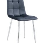 Lot De 4 Chaises Elisa Chrome Anthracite