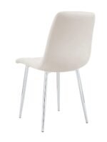 Lot De 4 Chaises Elisa Chrome Beige – Image 2