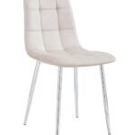 Lot De 4 Chaises Elisa Chrome Beige