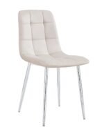 Lot De 4 Chaises Elisa Chrome Beige