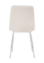 Lot De 4 Chaises Elisa Chrome Beige – Image 3
