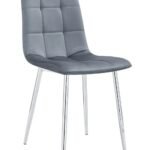 Lot De 4 Chaises Elisa Chrome Gris