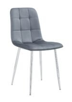 Lot De 4 Chaises Elisa Chrome Gris