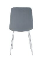 Lot De 4 Chaises Elisa Chrome Gris – Image 3