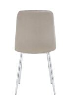 Lot De 4 Chaises Elisa Chrome Taupe – Image 2