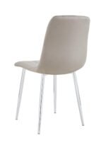 Lot De 4 Chaises Elisa Chrome Taupe – Image 3