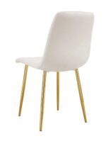 Lot De 4 Chaises Elisa Gold Velours Beige – Image 2