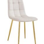 Lot De 4 Chaises Elisa Gold Velours Beige