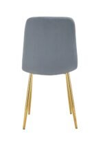 Lot De 4 Chaises Elisa Gold Velours Gris – Image 3