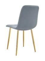 Lot De 4 Chaises Elisa Gold Velours Gris – Image 2