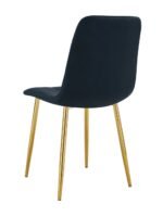 Lot De 4 Chaises Elisa Pied Noir Velours Gris – Image 3