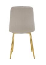 Lot De 4 Chaises Elisa Gold Velours Taupe – Image 3