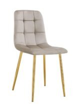 Lot De 4 Chaises Elisa Gold Velours Taupe