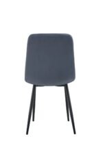 Lot De 4 Chaises Elisa Pied Noir Velours  Anthracite – Image 3