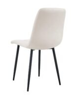 Lot De 4 Chaises Elisa Pied Noir Velours Beige – Image 2