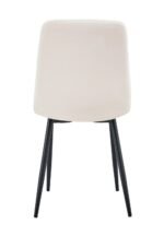 Lot De 4 Chaises Elisa Pied Noir Velours Beige – Image 3