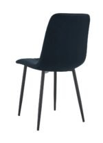 Lot De 4 Chaises Elisa Pied Noir Velours Noir – Image 2