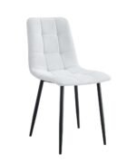 Lot De 4 Chaises Elisa Pied Noir Tissus Serge