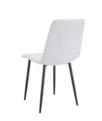 Lot De 4 Chaises Elisa Pied Noir Tissus Serge – Image 3