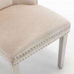 Lot De 2 Chaises Poignet Rectangle Chrome Beige – Image 8