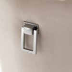 Lot De 2 Chaises Poignet Rectangle Chrome Beige – Image 6