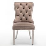 Lot De 2 Chaises Poignet Rectangle Chrome Gris – Image 4