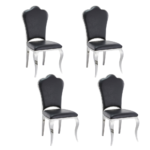 Lot De 4 Chaises Sakura Noir – Image 3