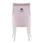Lot De 4 Chaises Anneau Cloute Velours Moka