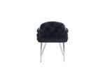 Lot De 2 Chaises Ballon Chrome Velours Noir