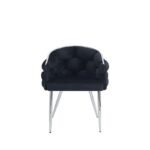 Lot De 2 Chaises Ballon Chrome Velours Noir