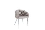 Lot De 2 Chaises Ballon Chrome Velours Taupe
