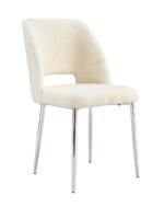 Lot De 4 Chaises Ava Chrome Doudou Beige