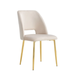 Lot De 4 Chaises Ava Gold Velours Beige