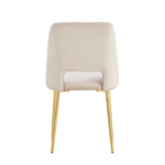 Lot De 4 Chaises Ava Gold Velours Beige – Image 2