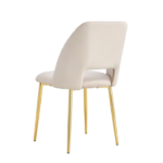 Lot De 4 Chaises Ava Gold Velours Beige – Image 3
