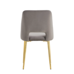 Lot De 4 Chaises Ava Gold Velours Gris – Image 2