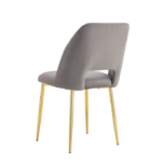 Lot De 4 Chaises Ava Gold Velours Gris – Image 3