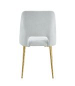 Lot De 4 Chaises Ava Gold Tissus Serge Gris – Image 4