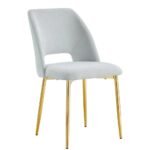 Lot De 4 Chaises Ava Gold Tissus Serge Gris