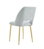 Lot De 4 Chaises Ava Gold Tissus Serge Gris – Image 3