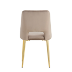 Lot De 4 Chaises Ava Gold Velours Taupe – Image 3