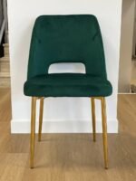 Lot De 4 Chaises Ava Gold Velours Vert – Image 8