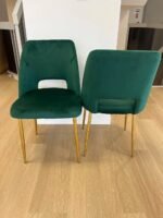Lot De 4 Chaises Ava Gold Velours Vert – Image 9